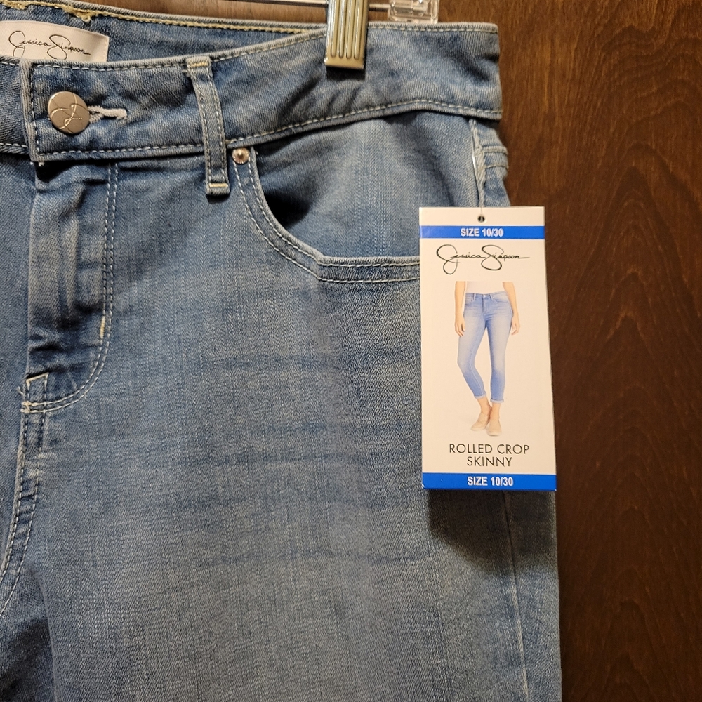Jessica Simpson Rolled Crop Skinny Jeans NWT - Picture 3 of 12